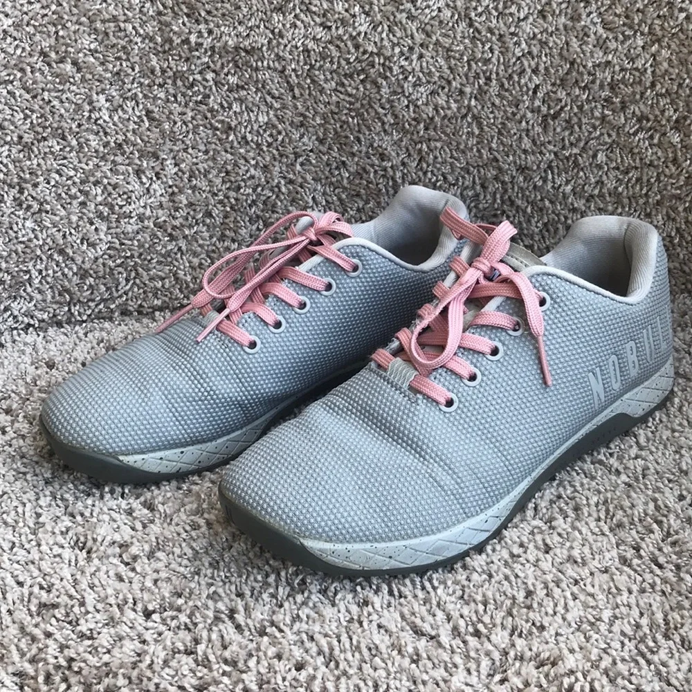 NOBULL Gray Pink SuperFabric Trainers Low size 10